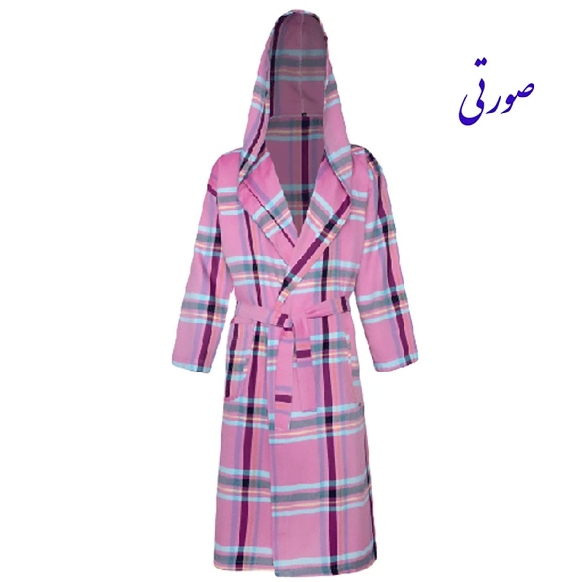حوله تن پوش ابراهیمی یزد مدل نگارین چهارخانه سایز کودک تا ۲ ایکس لارج - تصویر 3